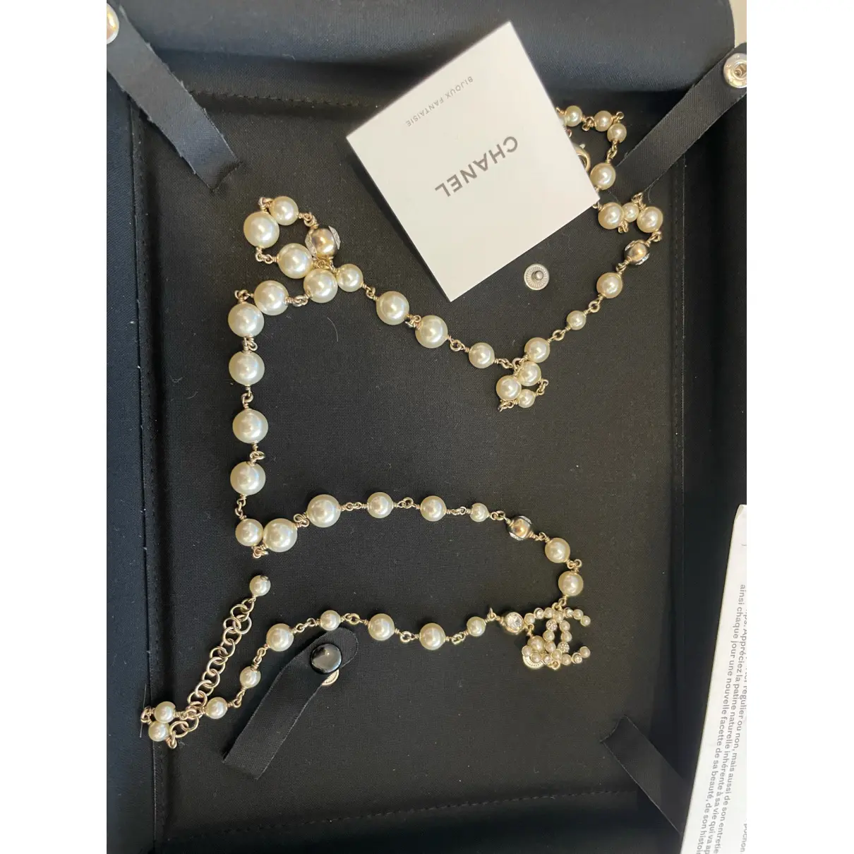 Camélia pearl long necklace Chanel