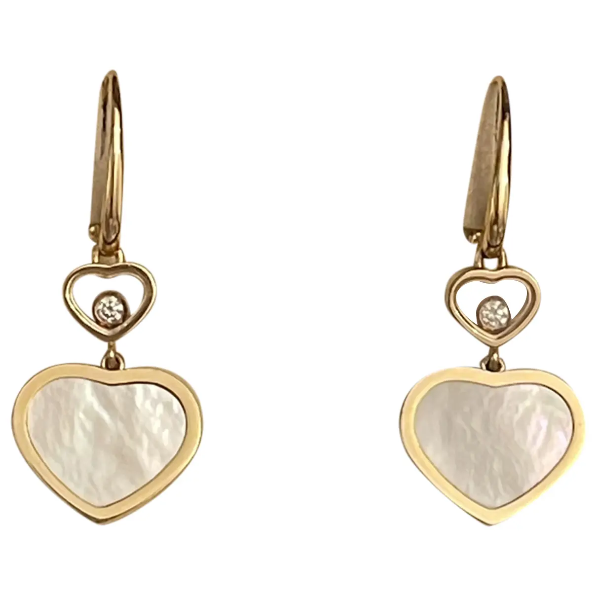 Happy Hearts pink gold earrings