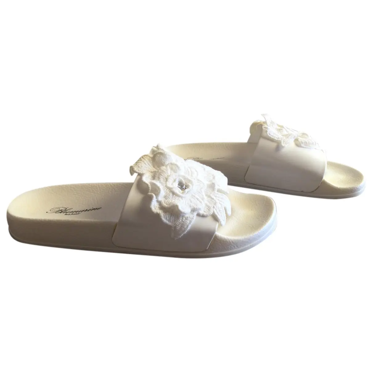 White Plastic Sandals Blumarine