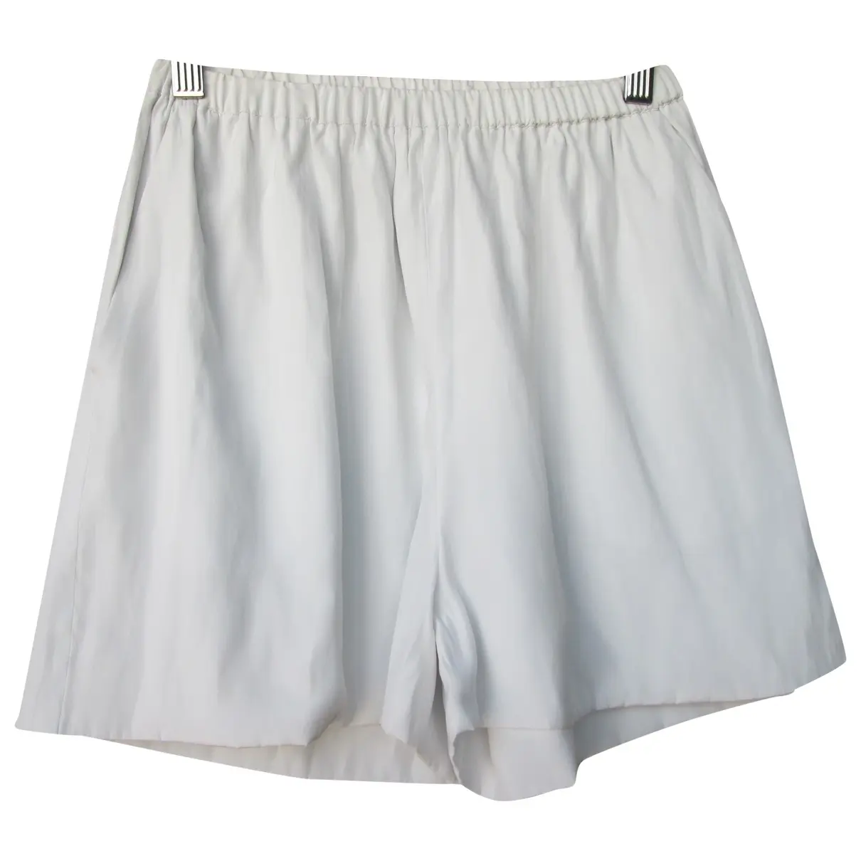 White Polyester Shorts American Vintage