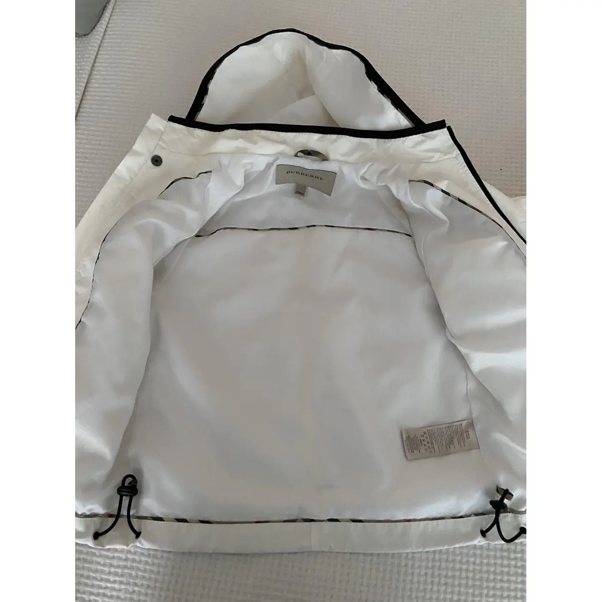 White Polyester Jacket & coat Burberry