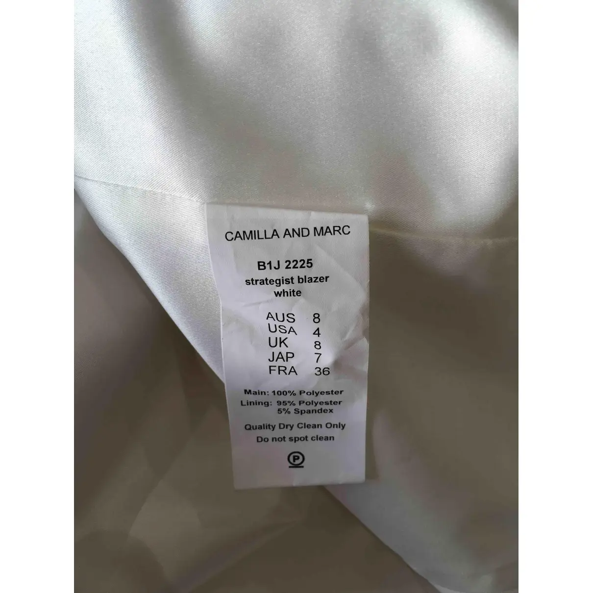 Buy Camilla And Marc White Polyester Jacket online