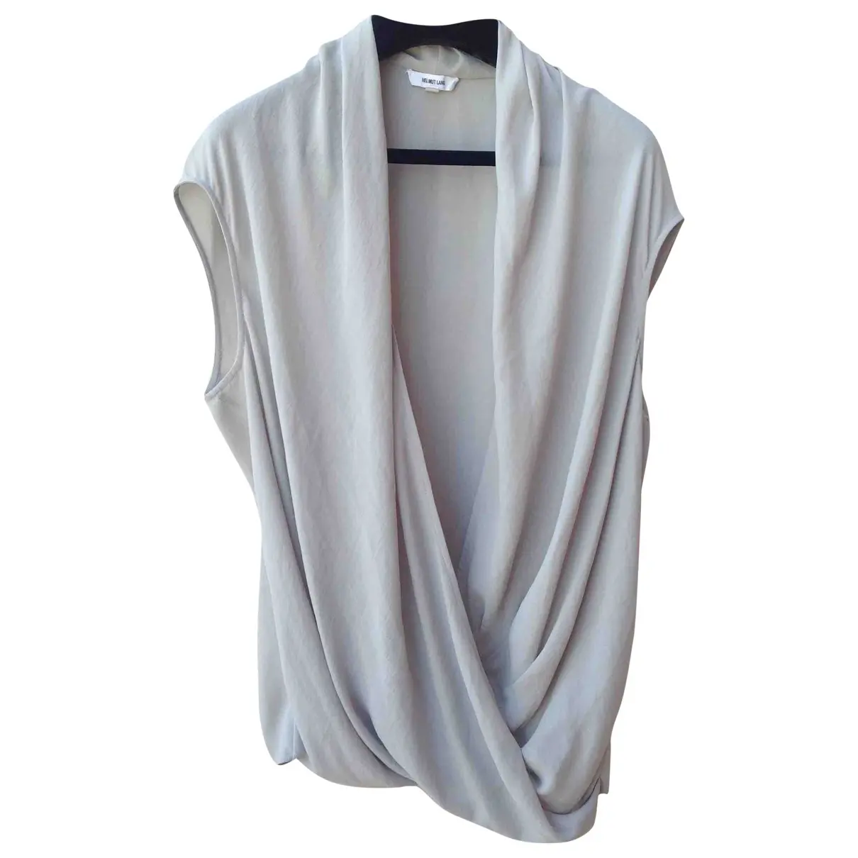 White Polyester Top Helmut Lang