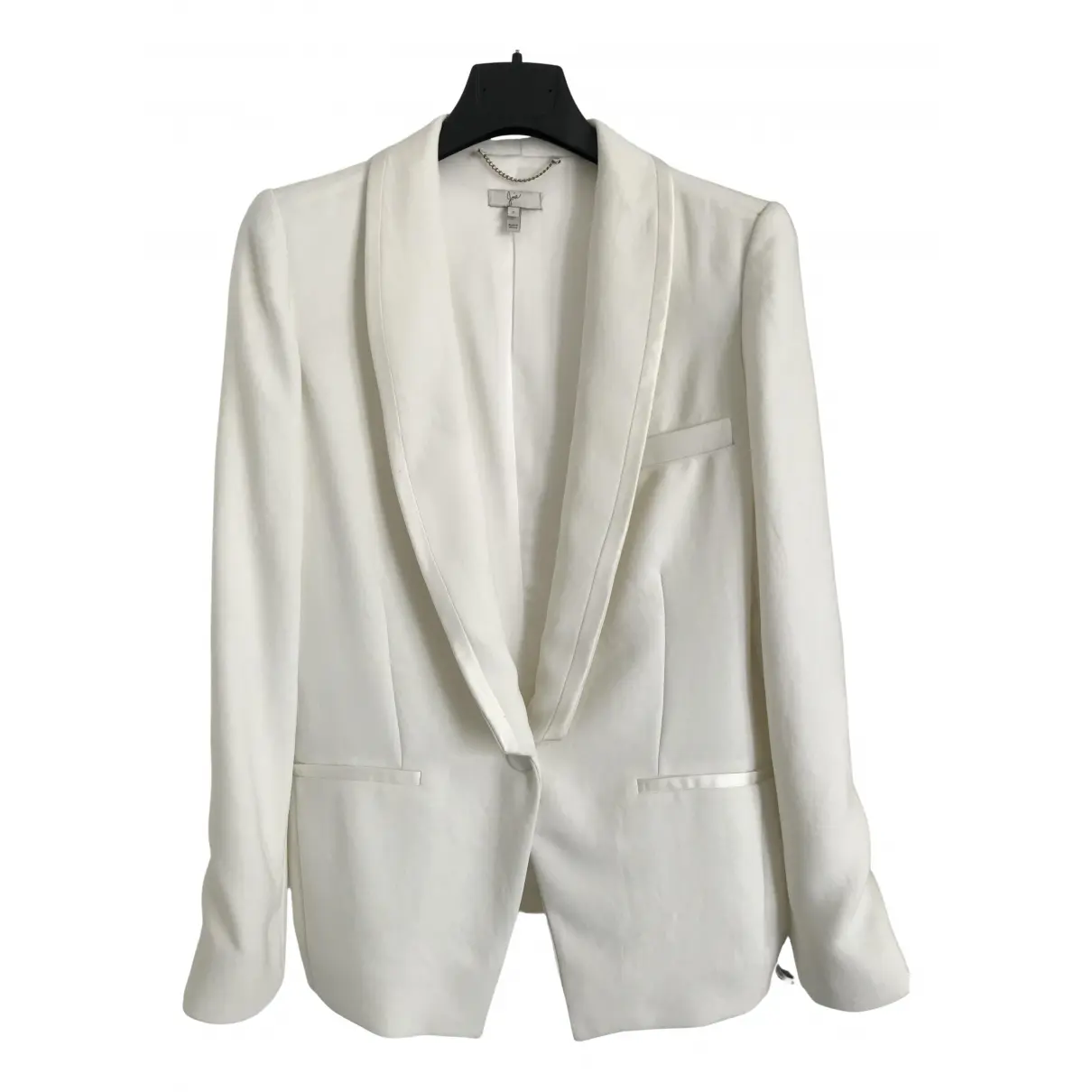 White Polyester Jacket Joie