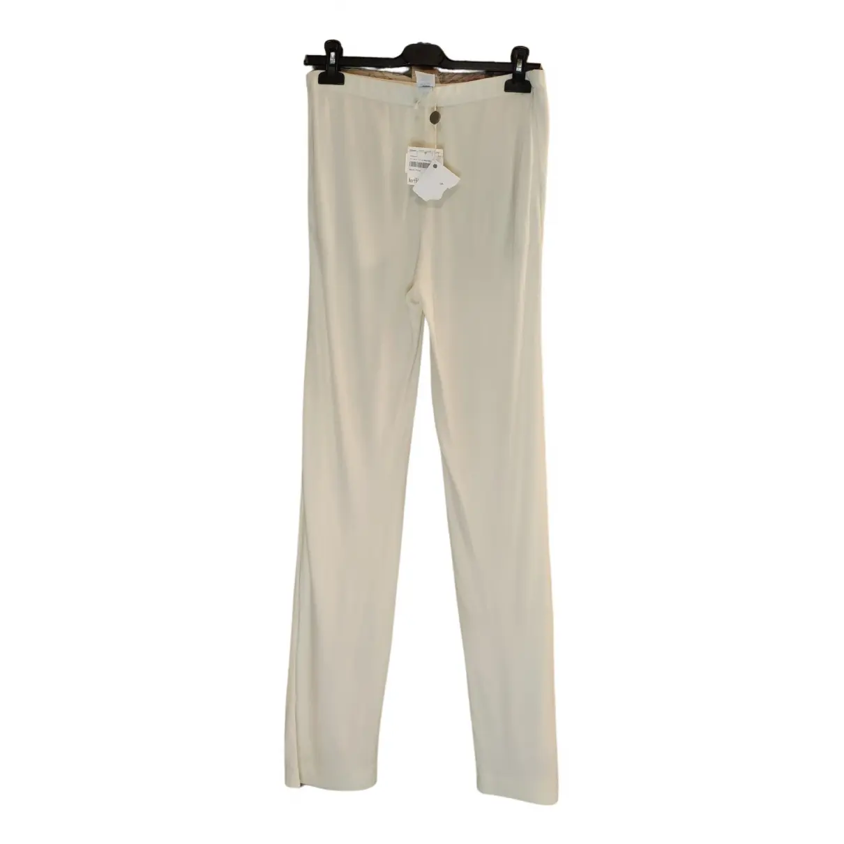 White Polyester Trousers Moschino Cheap And Chic