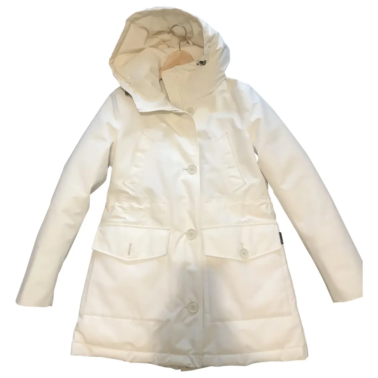 White Polyester Coat Woolrich