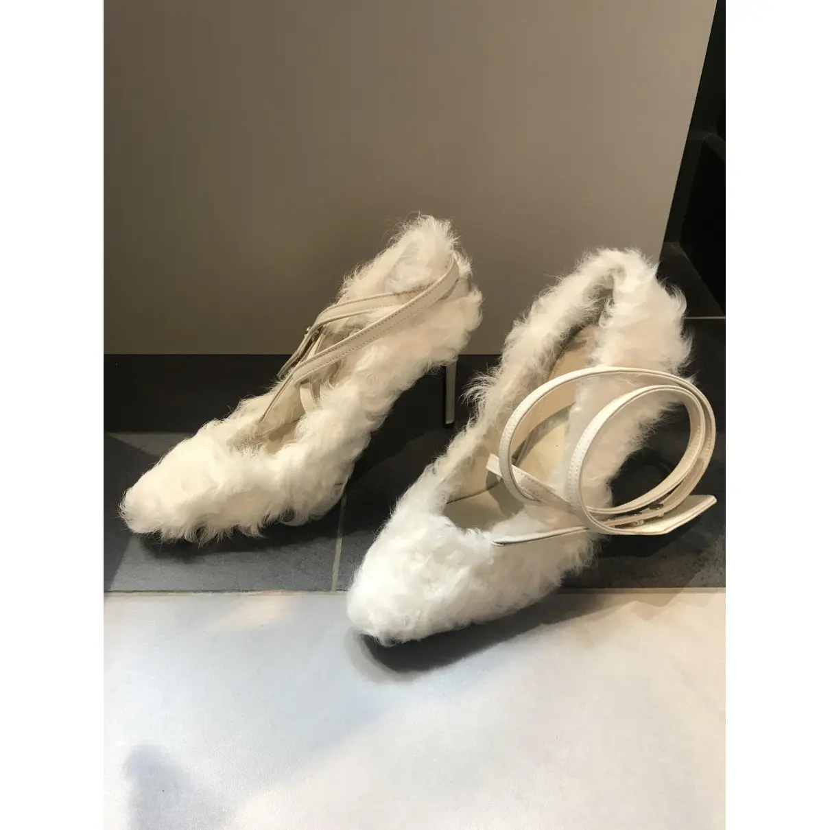 Off-White Shearling heels for sale