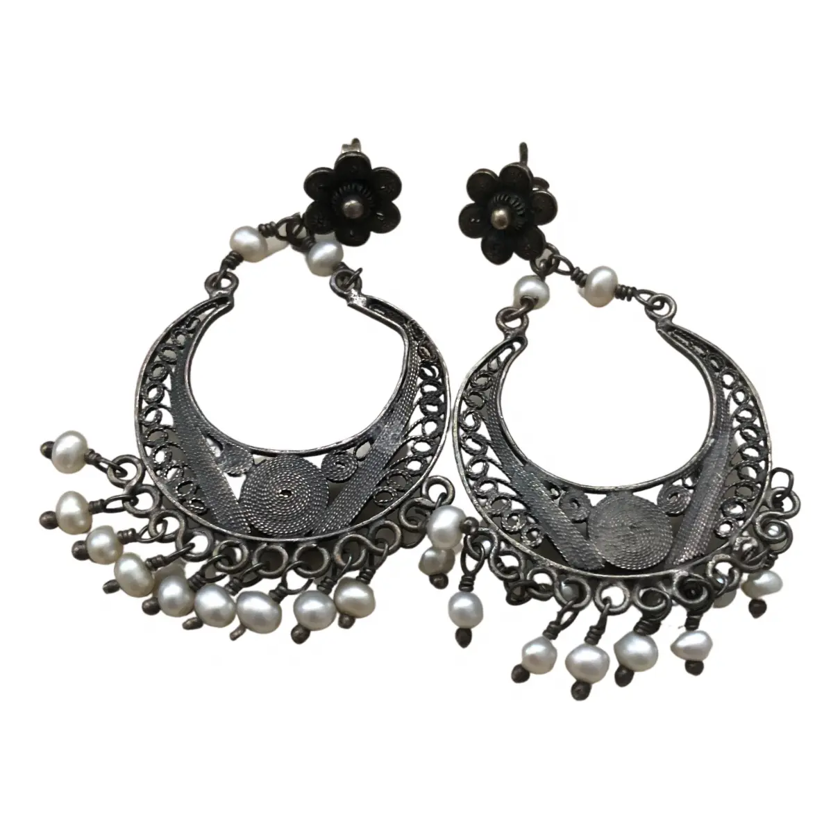 Silver earrings Yvone Christa