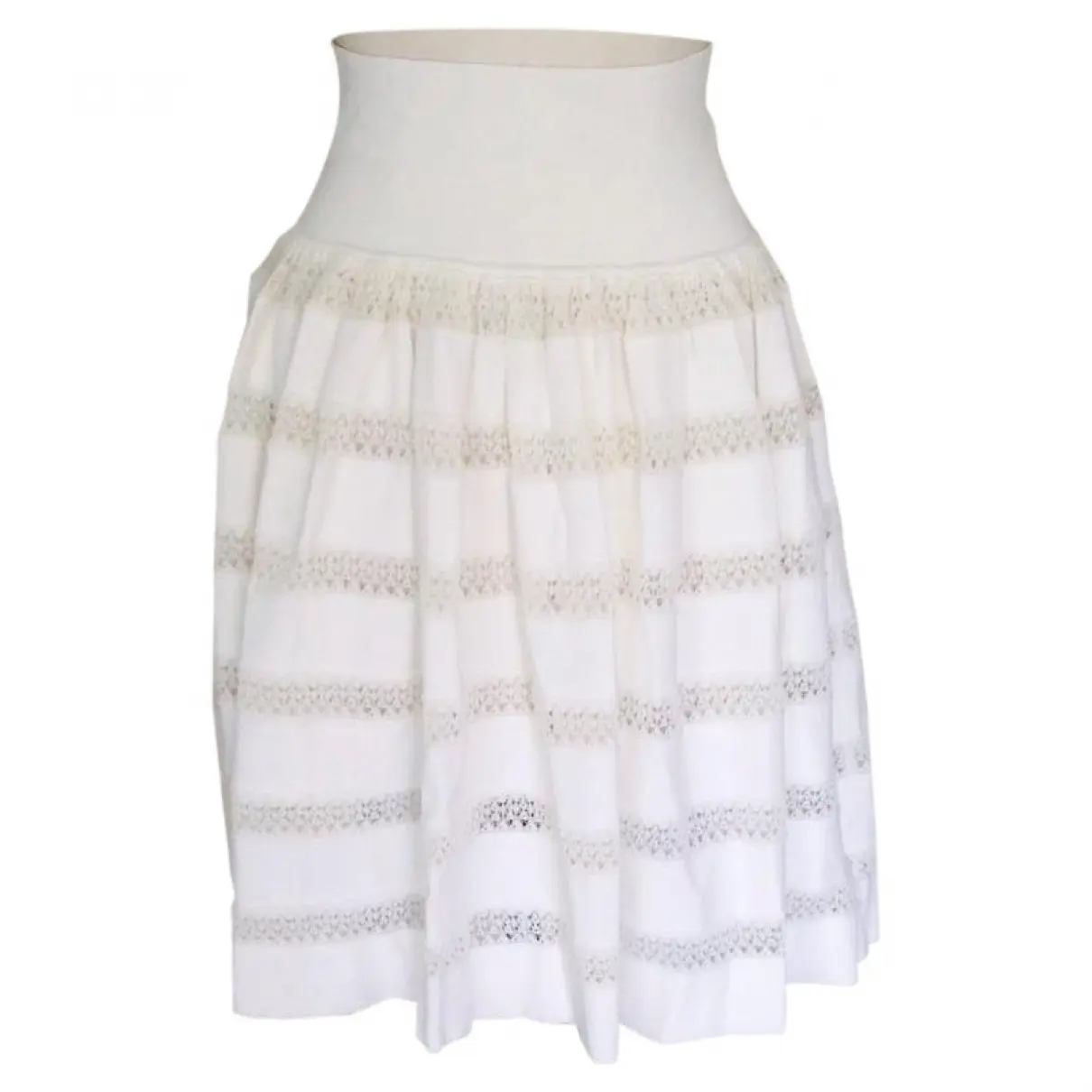 White Viscose Skirt Alaïa