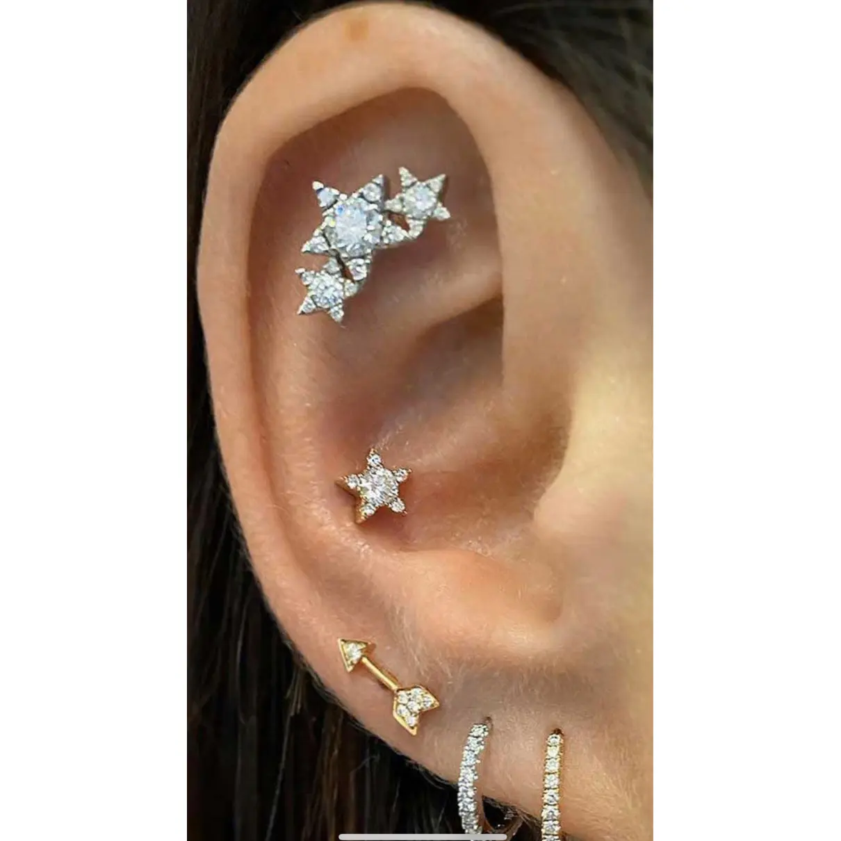 White gold earrings Maria Tash