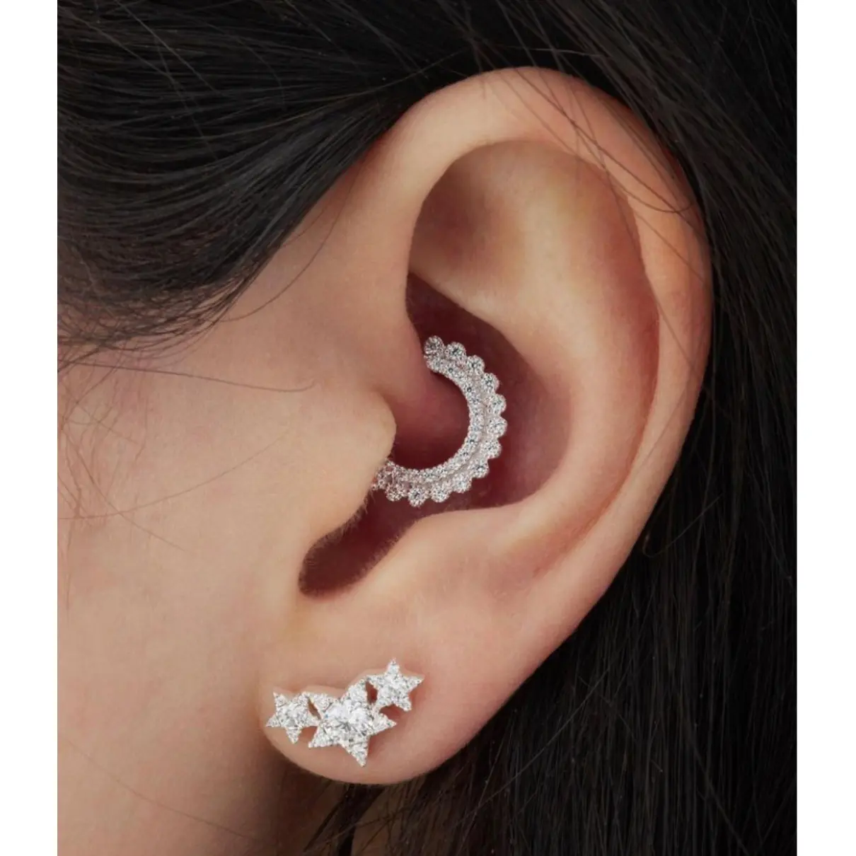 White gold earrings Maria Tash