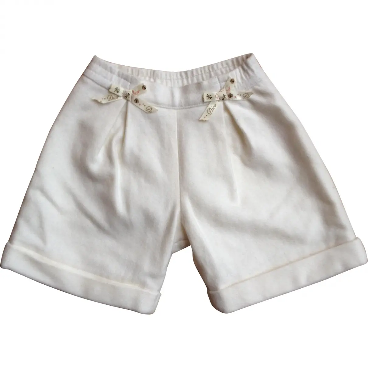 White Wool Shorts Baby Dior