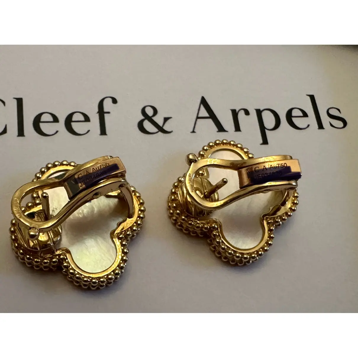 Buy Van Cleef & Arpels Magic Alhambra yellow gold earrings online