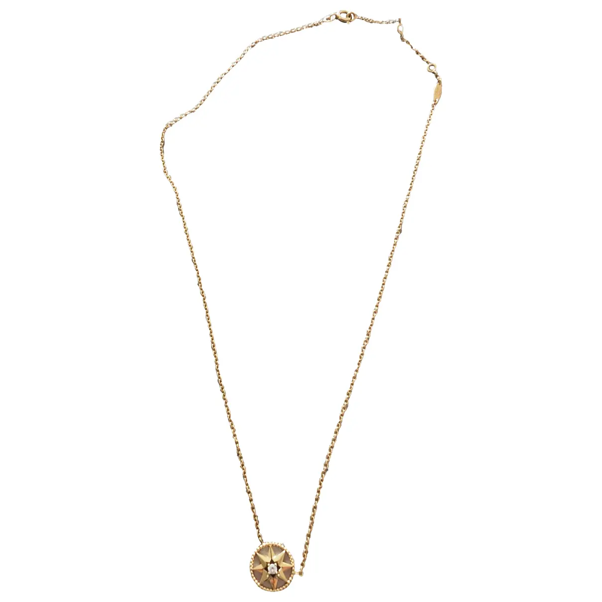Rose des vents yellow gold necklace
