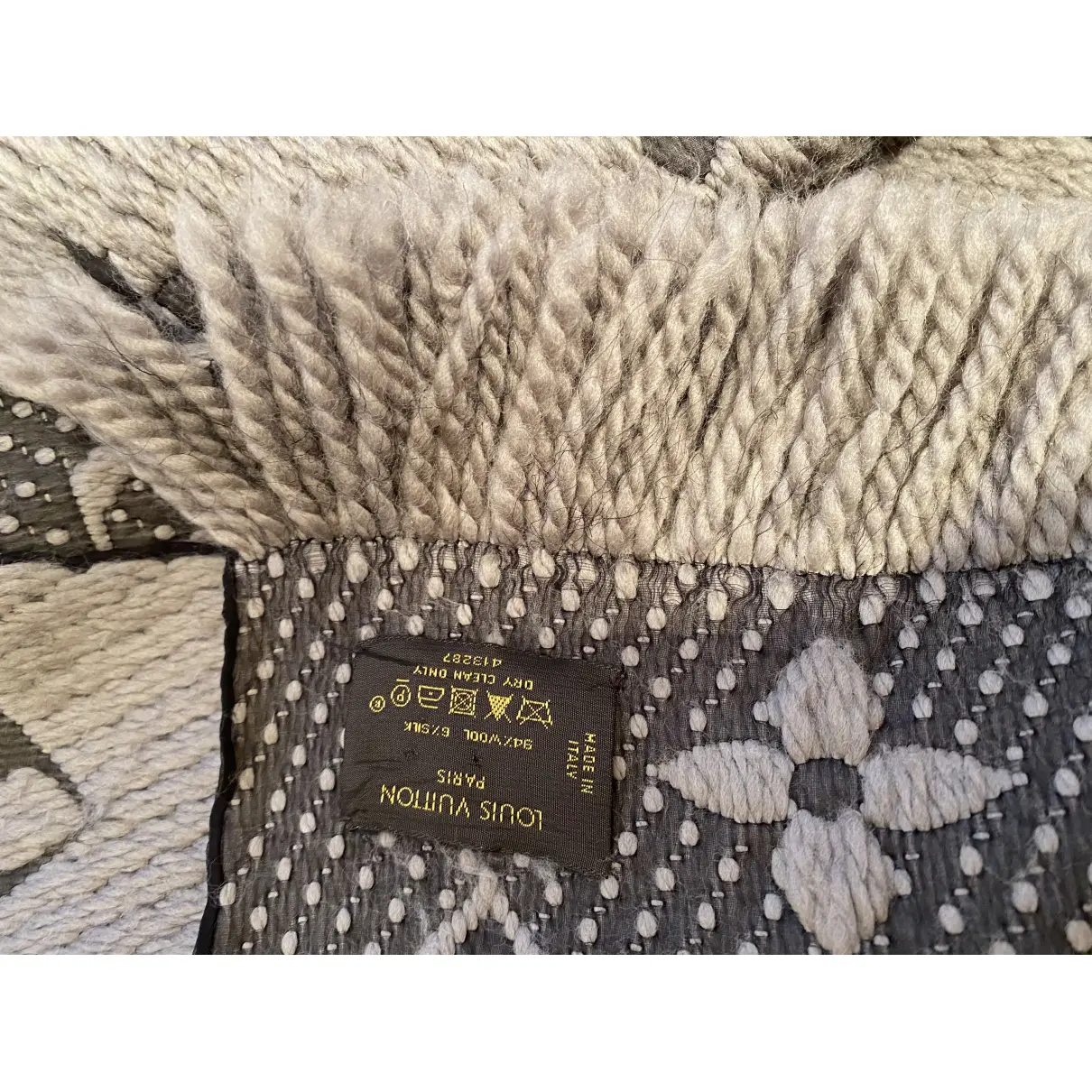 Buy Louis Vuitton Logomania wool scarf online