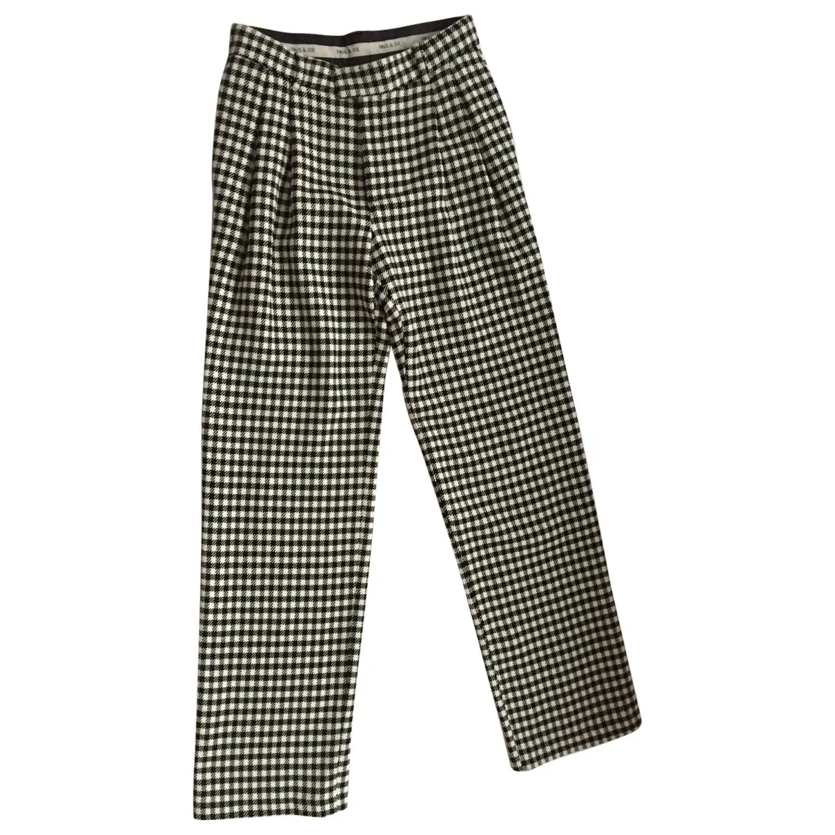Prince of Wales black and white dressing trousers with pleads Paul & Joe