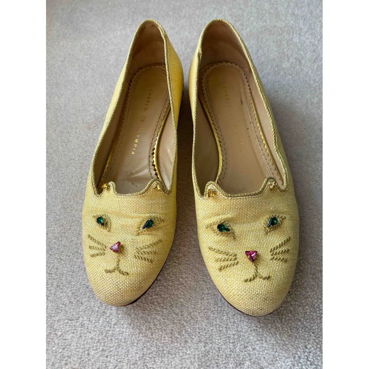 Buy Charlotte Olympia Kitty cloth ballet flats online