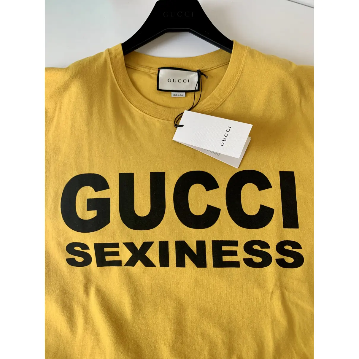 Yellow Cotton T-shirt Gucci