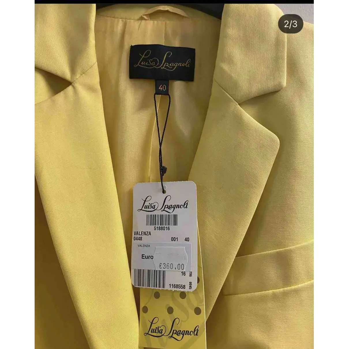 Buy LUISA SPAGNOLI Yellow Cotton Jacket online