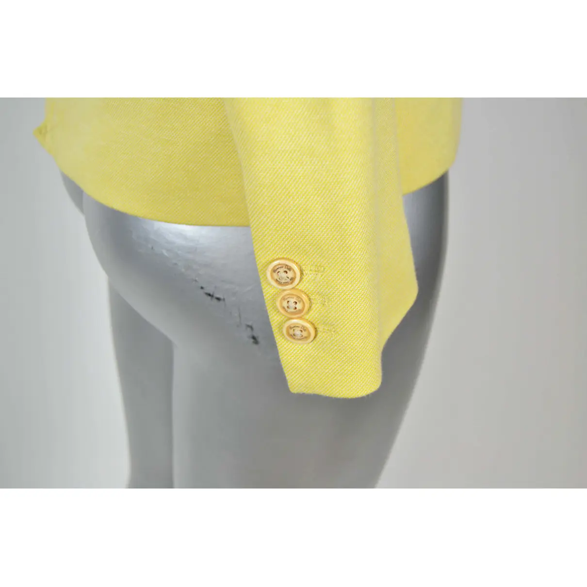 Yellow Cotton Jacket Massimo Dutti