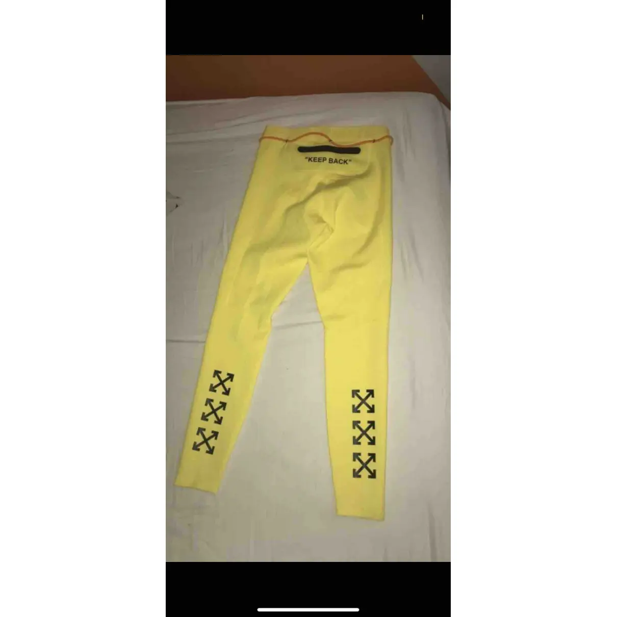 Buy Nike x Off-White Yellow Cotton Trousers online