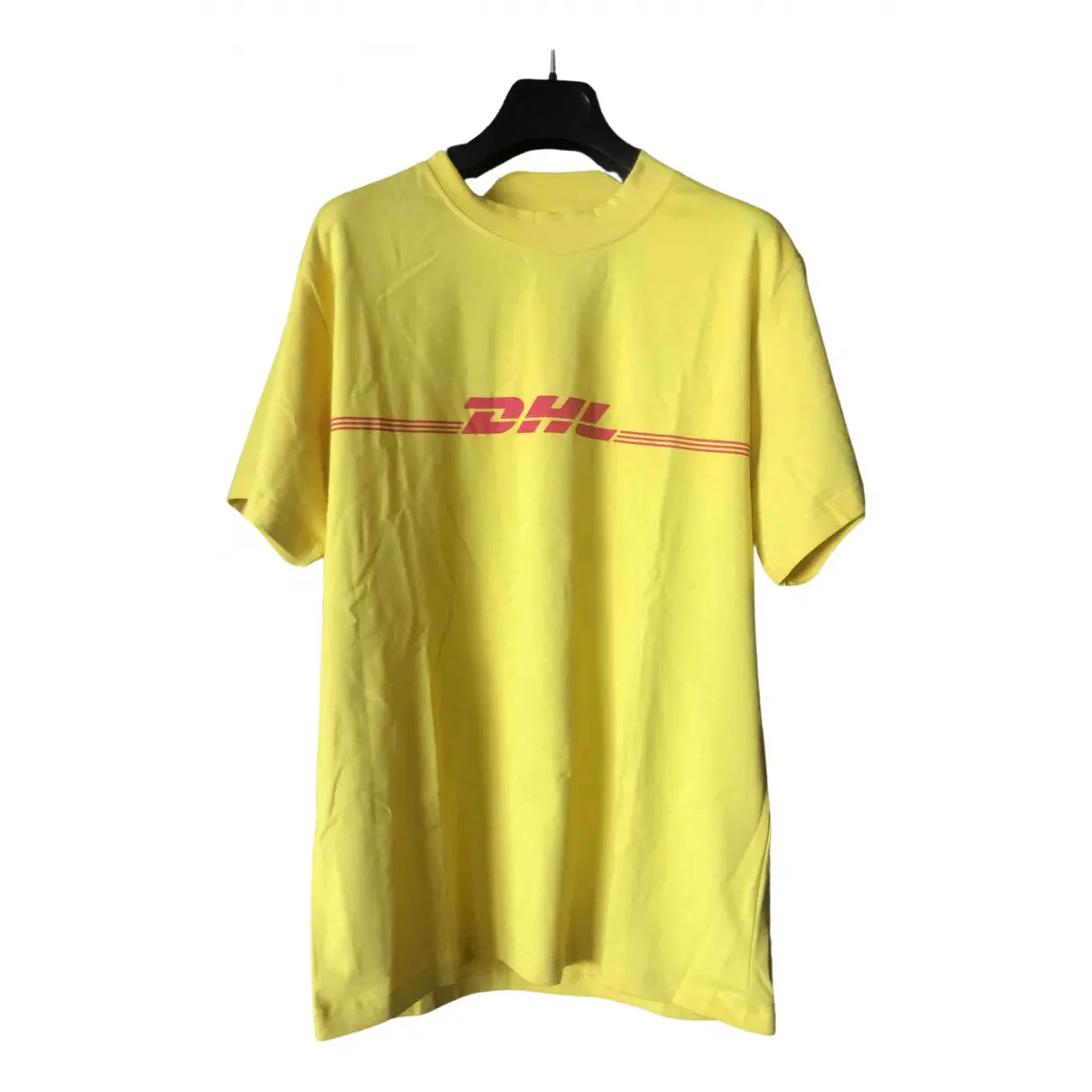 Yellow Cotton T-shirt Vetements