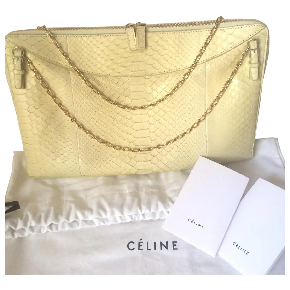 Yellow Exotic leathers Handbag Celine