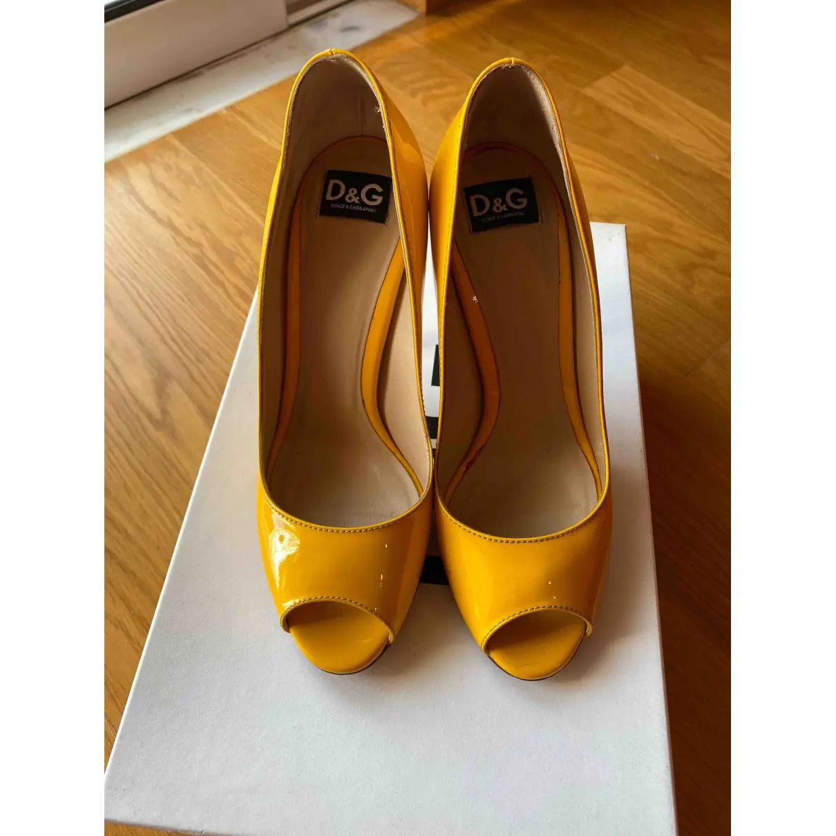 D&G Leather heels for sale