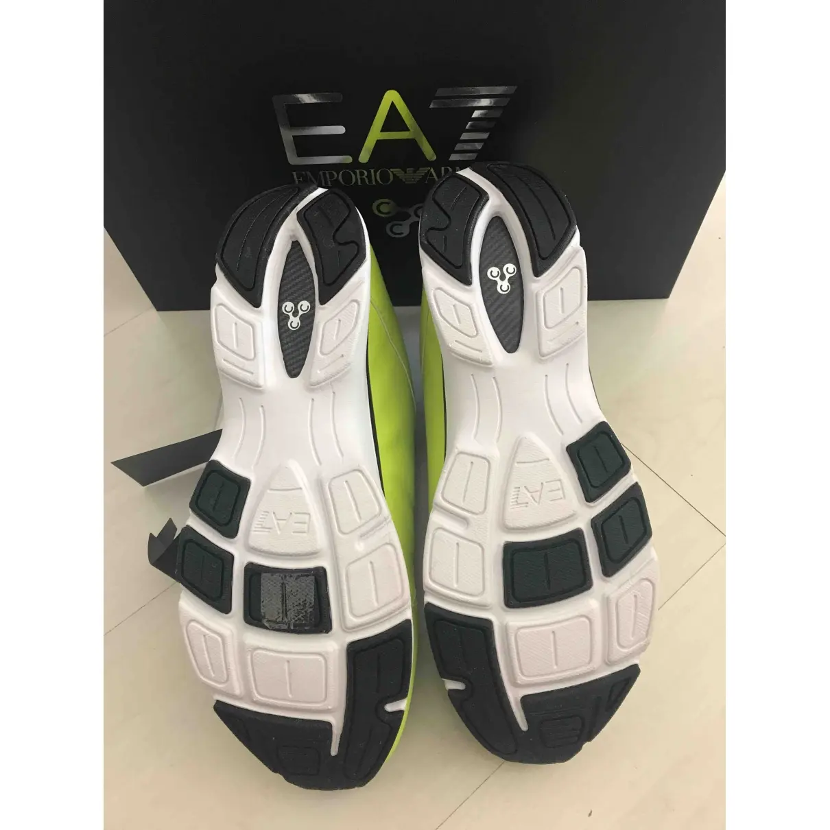 Leather low trainers Emporio Armani
