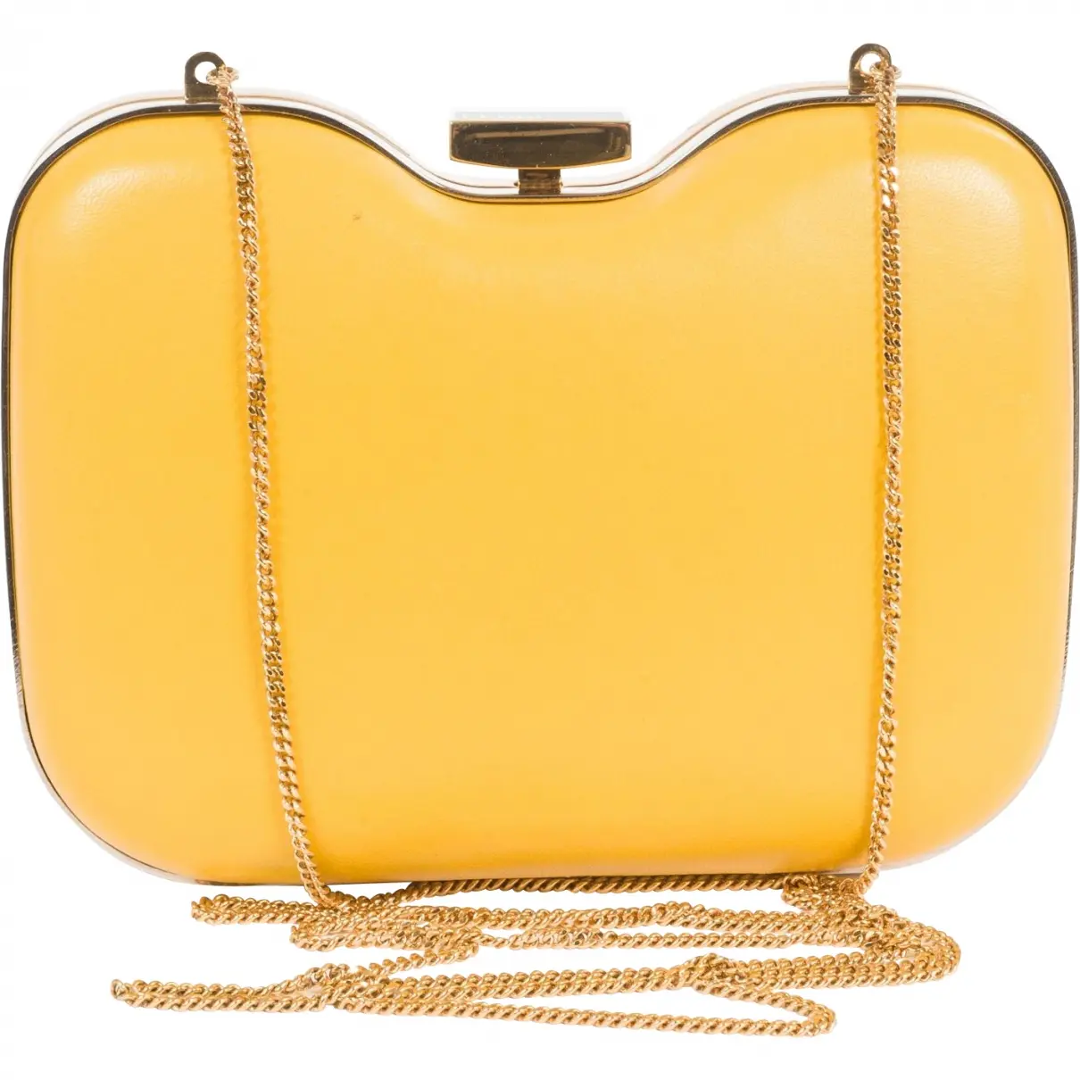 Yellow Leather Clutch bag Fendi