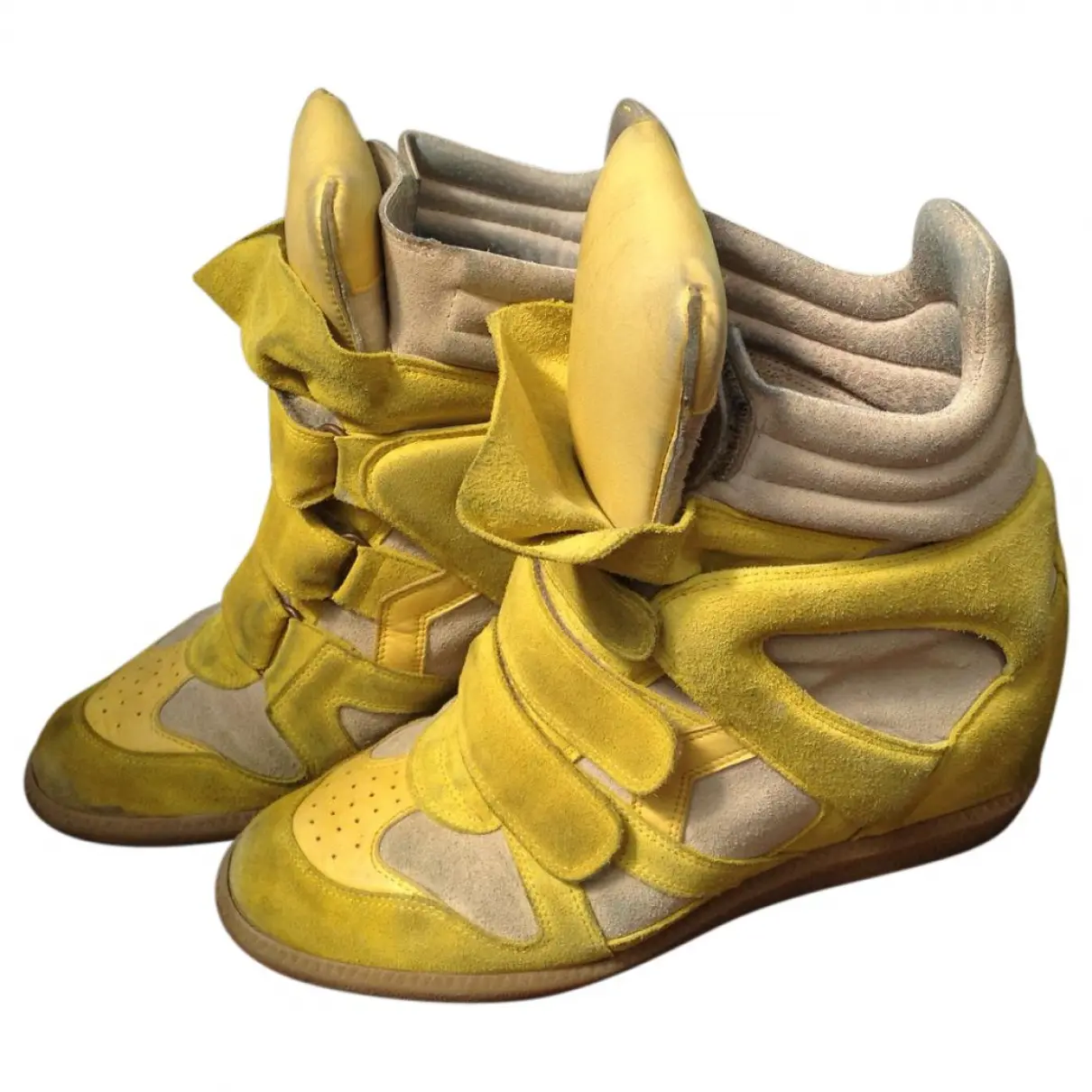 Yellow Leather Trainers Isabel Marant