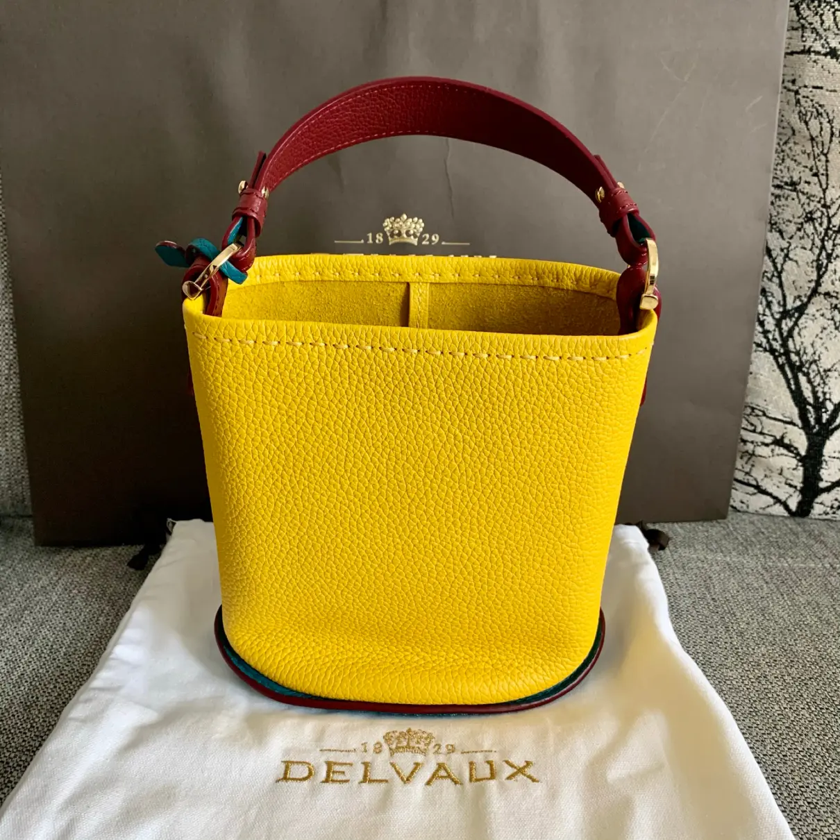 Pin leather handbag Delvaux