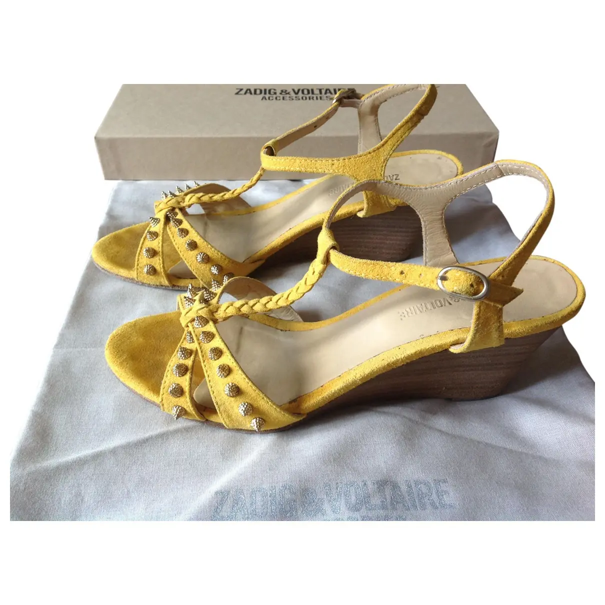 Yellow Leather Sandals Zadig & Voltaire