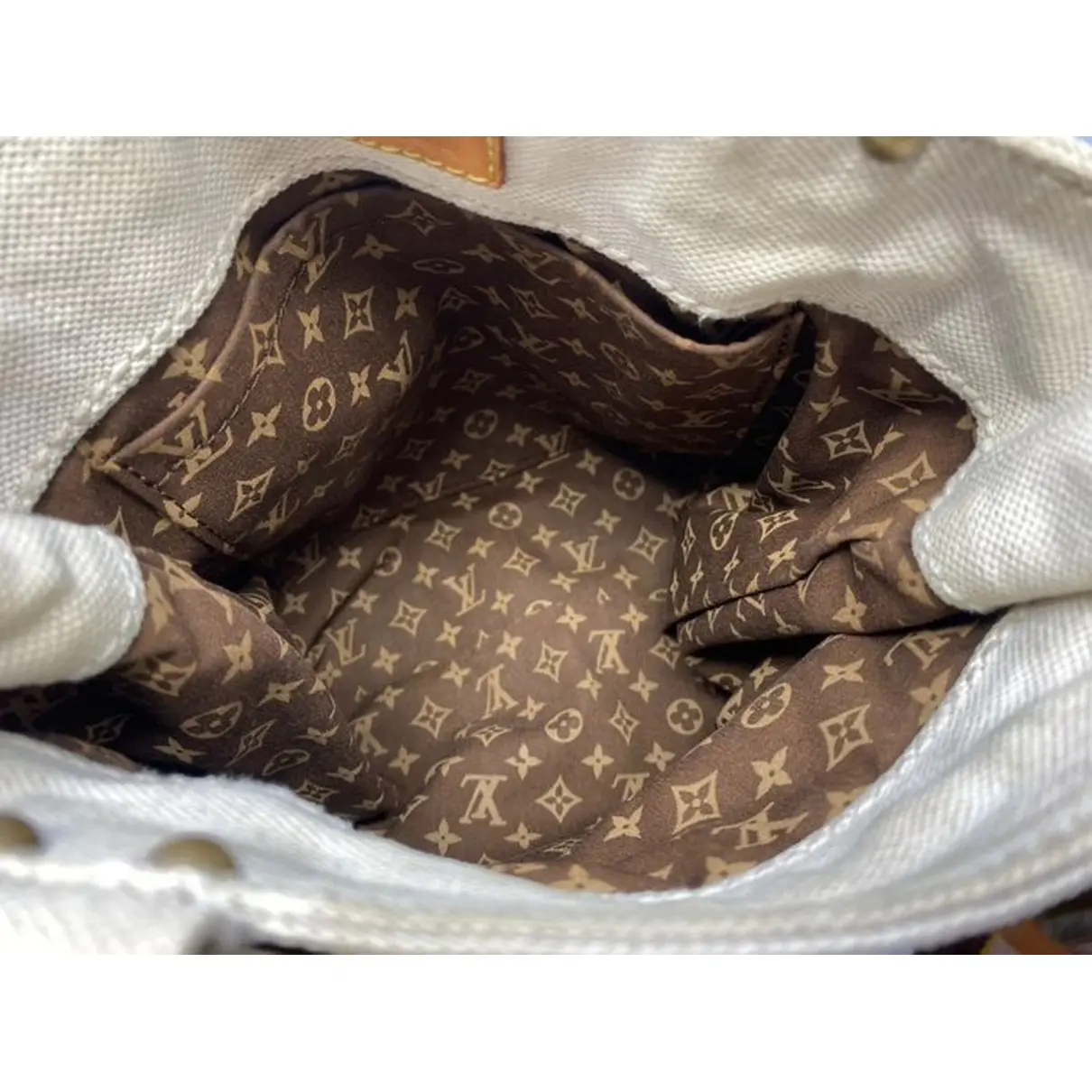 Linen handbag Louis Vuitton