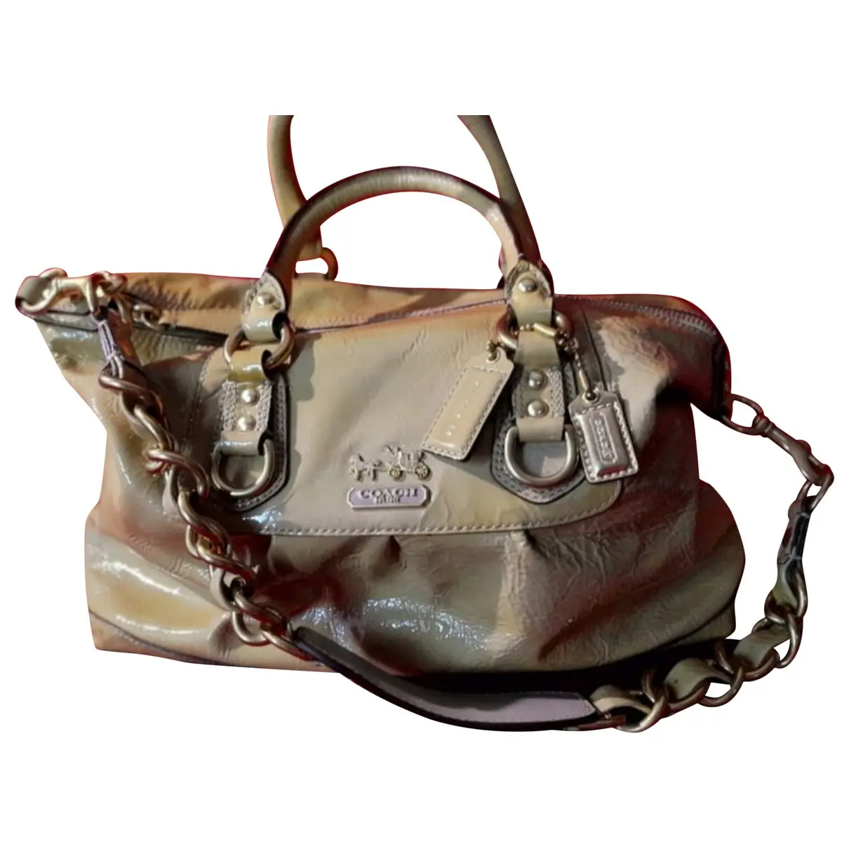 Gramercy Satchel patent leather tote Coach