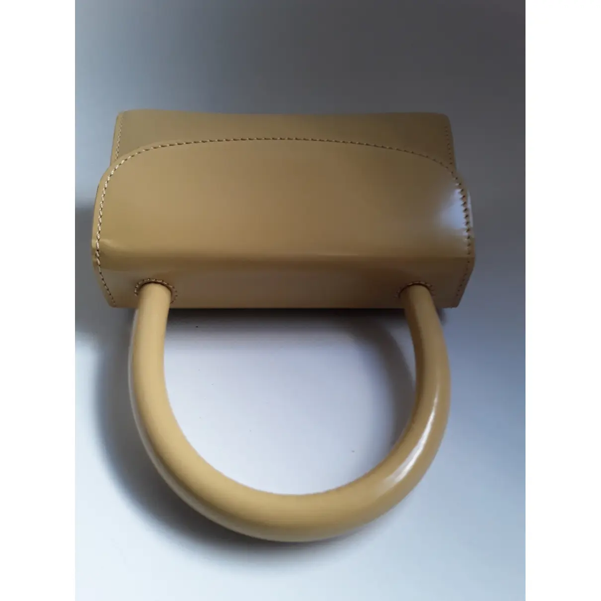 Buy By Far Mini patent leather handbag online