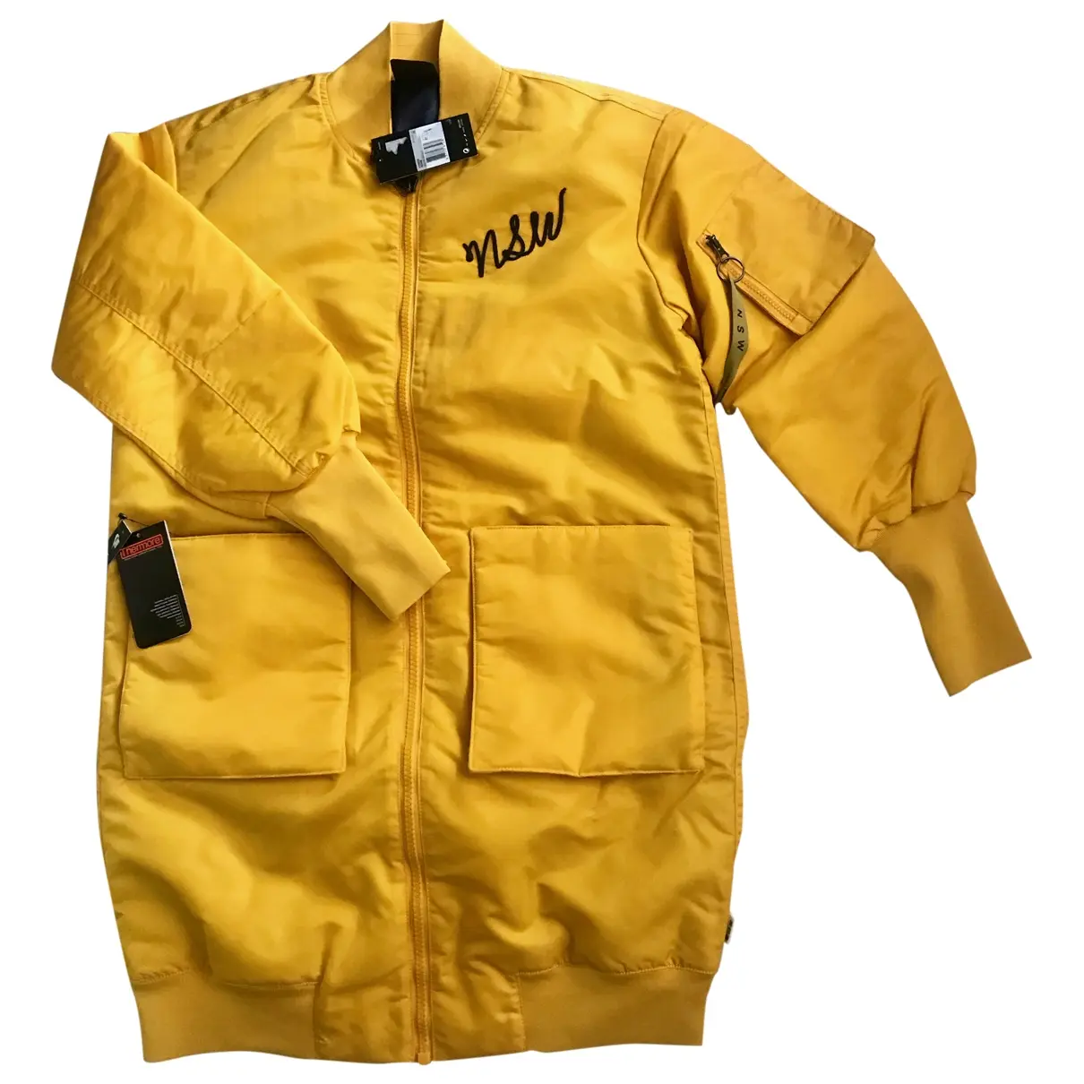Yellow Polyester Coat Nike