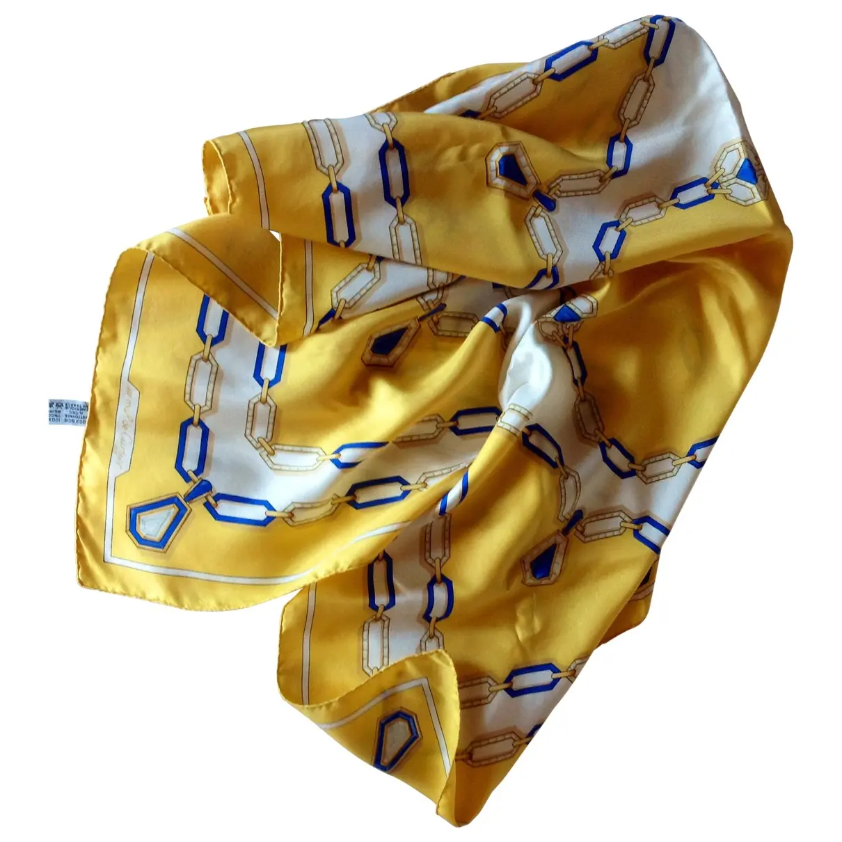 Yellow Silk Silk handkerchief Cartier