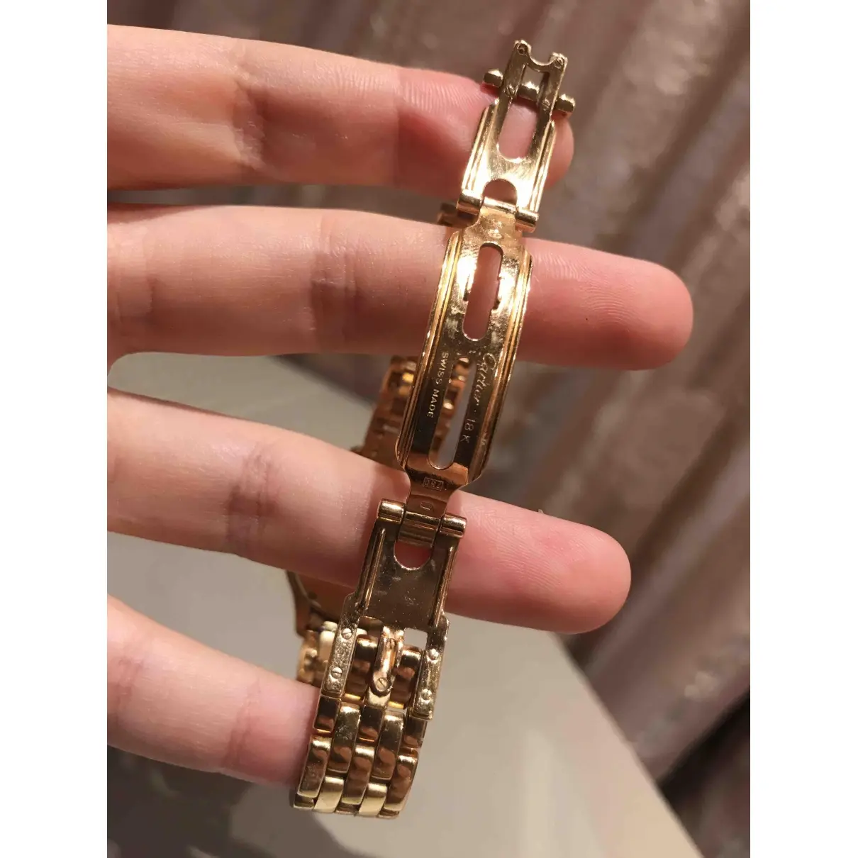 Cougar yellow gold watch Cartier - Vintage