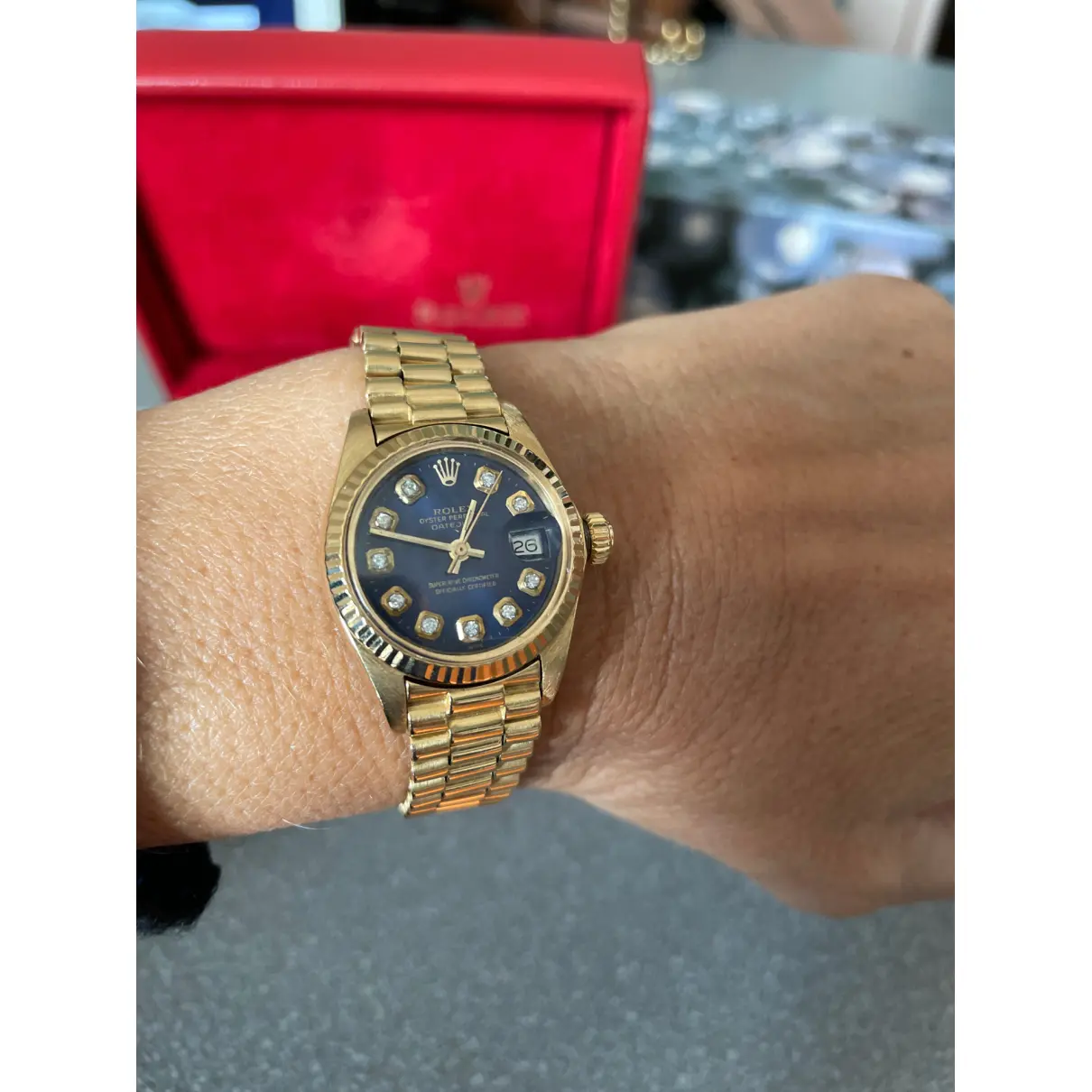 Datejust yellow gold watch Rolex - Vintage