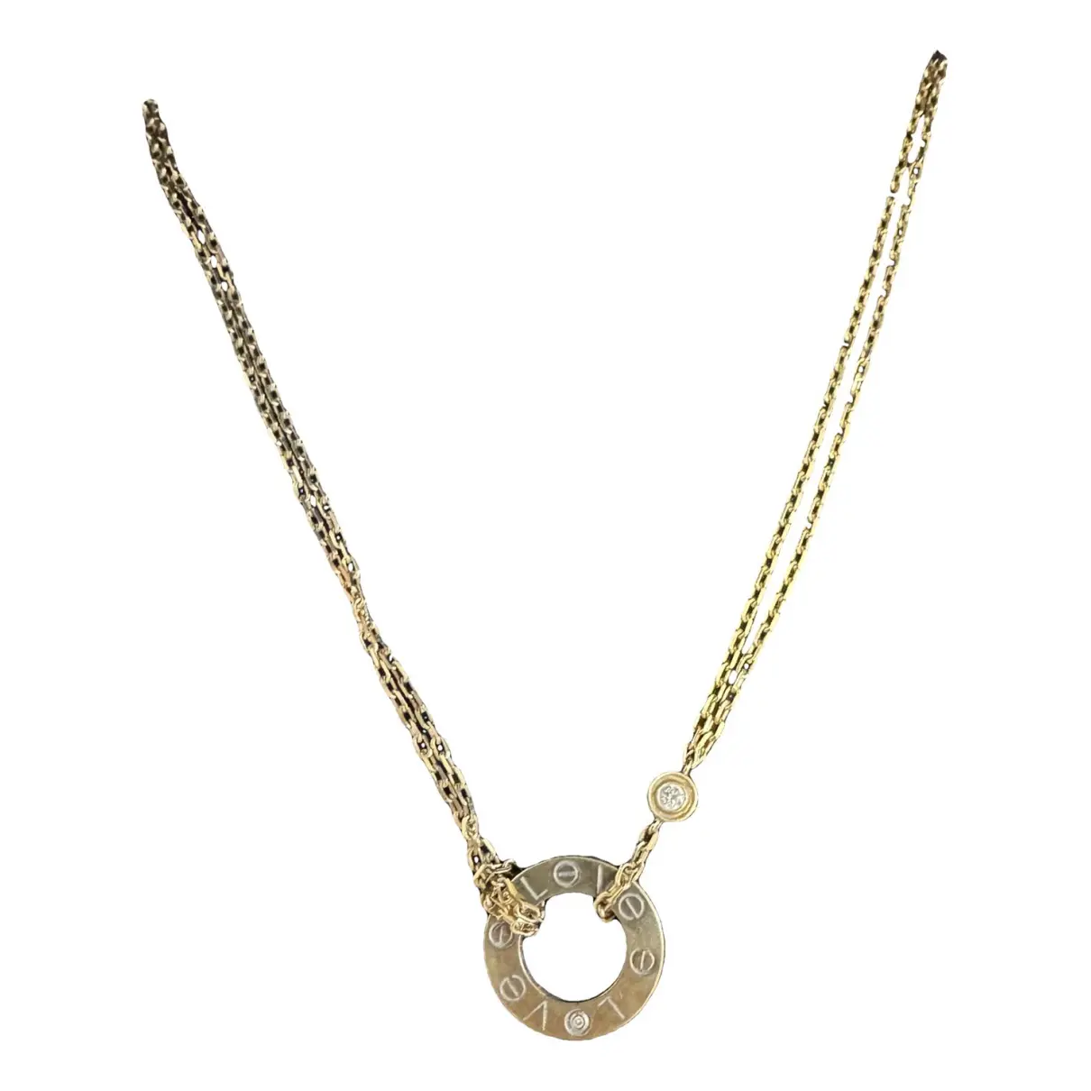 Love yellow gold necklace