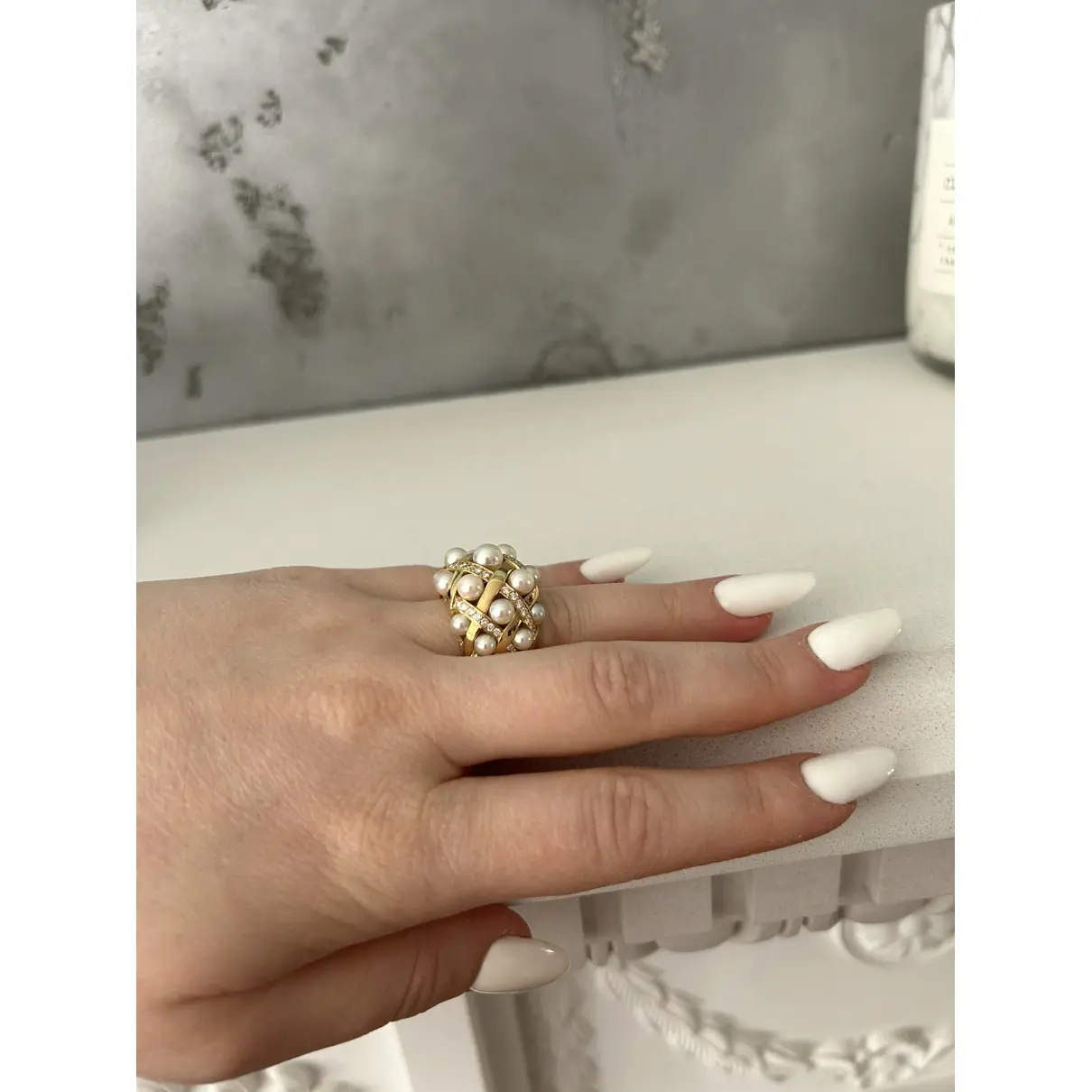 Matelassé yellow gold ring Chanel