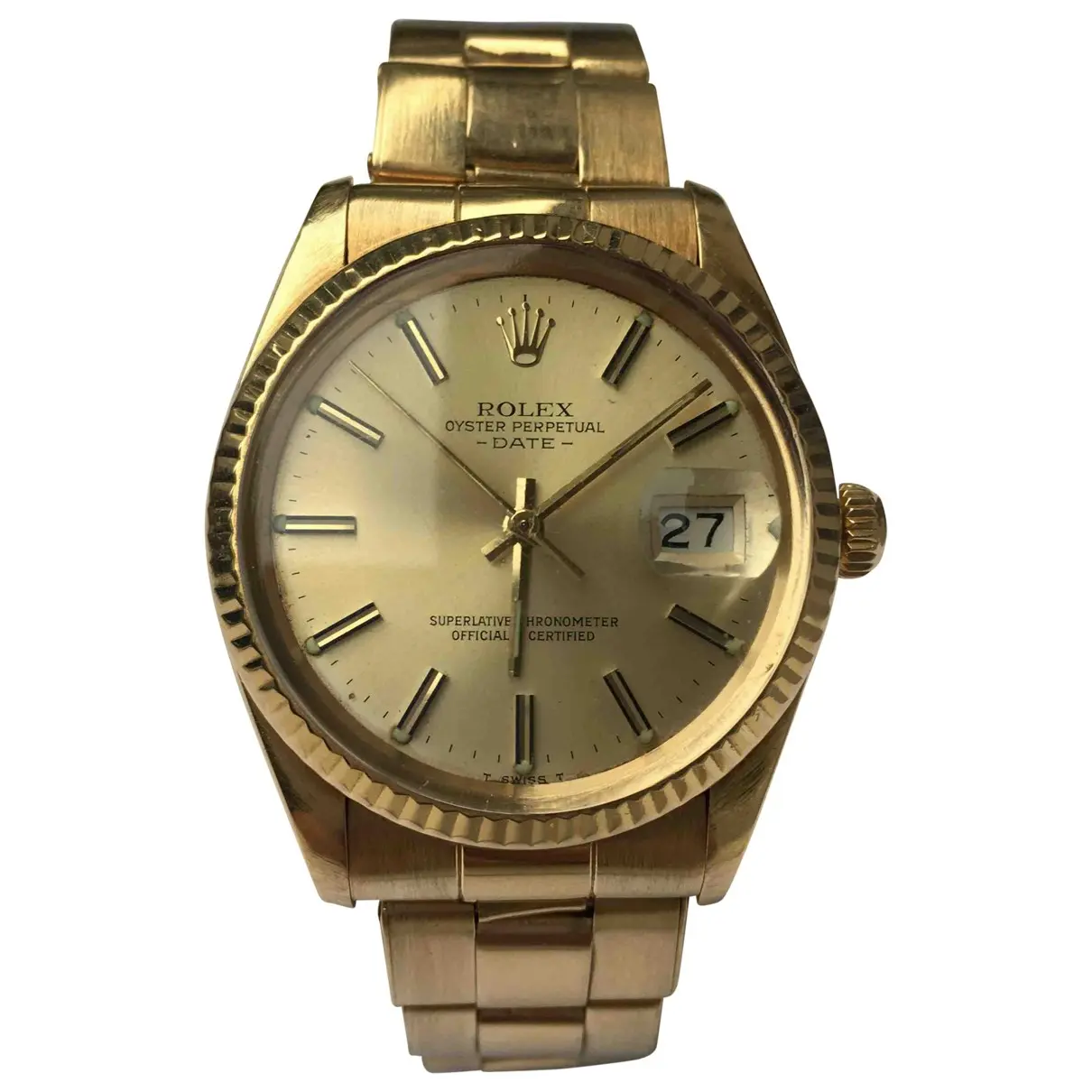 Oyster Perpetual yellow gold watch Rolex - Vintage