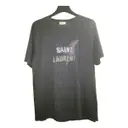 Anthracite Cotton T-shirt Saint Laurent