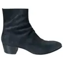 Anthracite Suede Boots Christian Louboutin