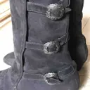 Buy Roberto Cavalli Anthracite Suede Boots online