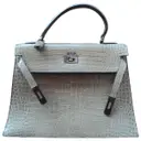 Beige Exotic leathers Handbag Kelly Hermès