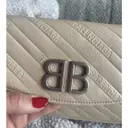 BB chain leather clutch bag Balenciaga