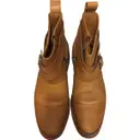 Beige Leather Boots Balmain