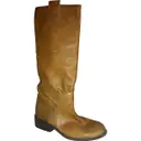 Beige Leather Boots Marc by Marc Jacobs